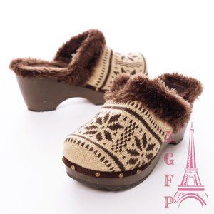 Arizona knit fair isle Clog slip on Shoes